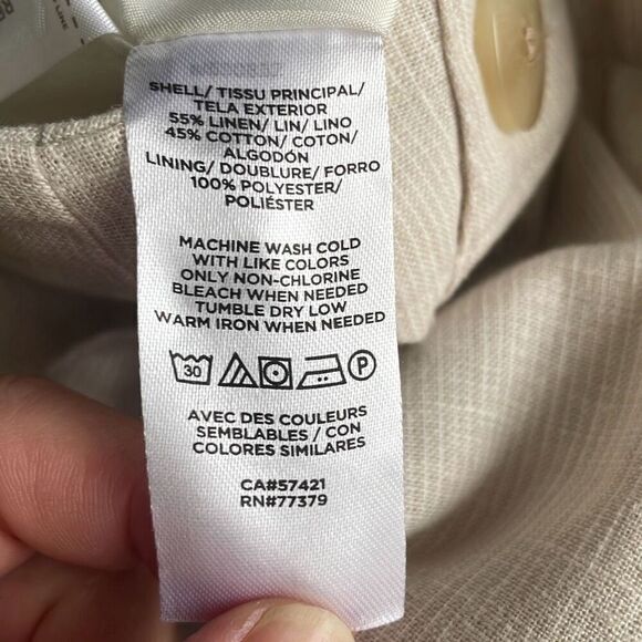 Ann Taylor The Easy Crop Linen High Rise Wide Leg Pants NEW 12 - Picture 8 of 12